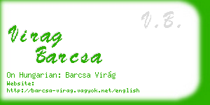 virag barcsa business card